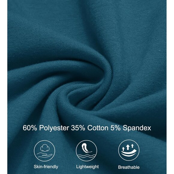 Men's Cotton Sweatpants Open Bottom Lounge Pants Lightweight Casual Jogger Pants - Picture 6 of 6